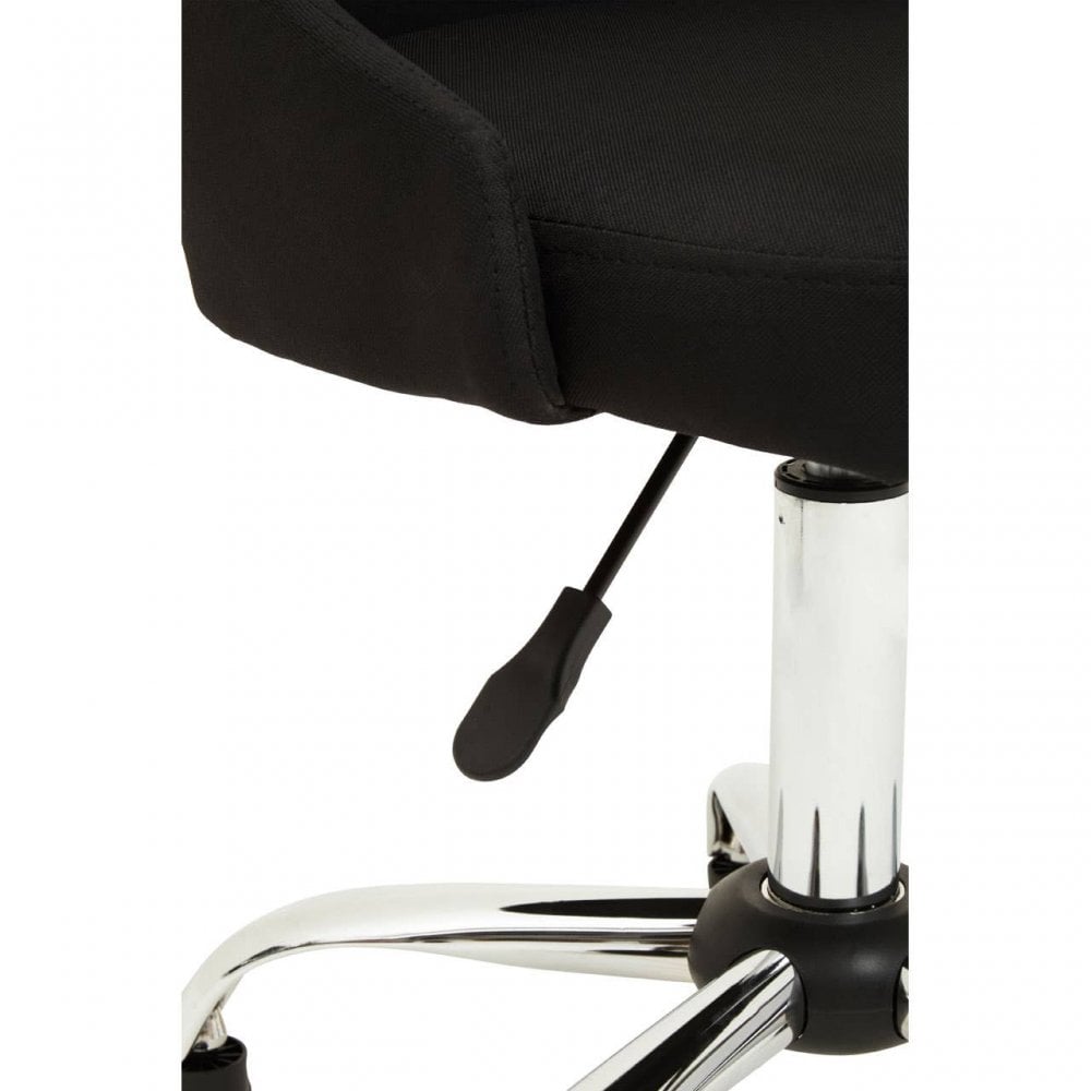 Metro Black And Chrome Home Office Chair