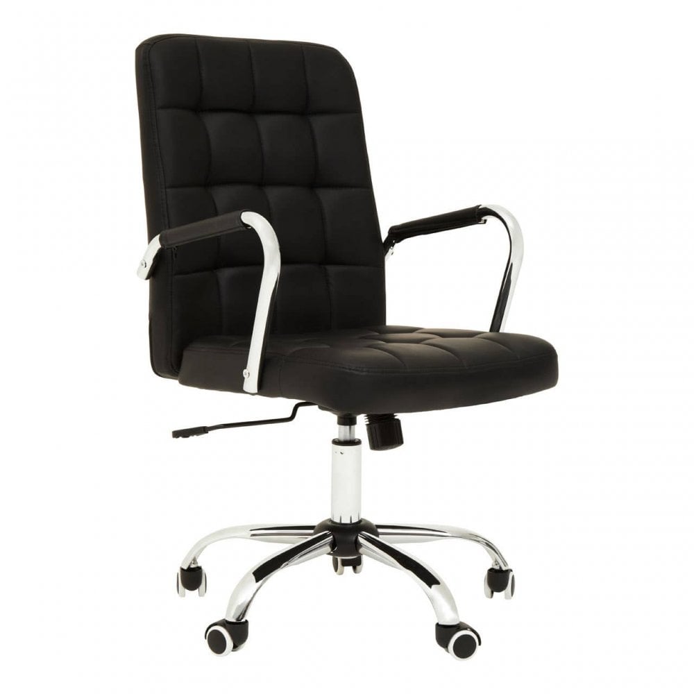 Metro Black Tufted Home Office Chair