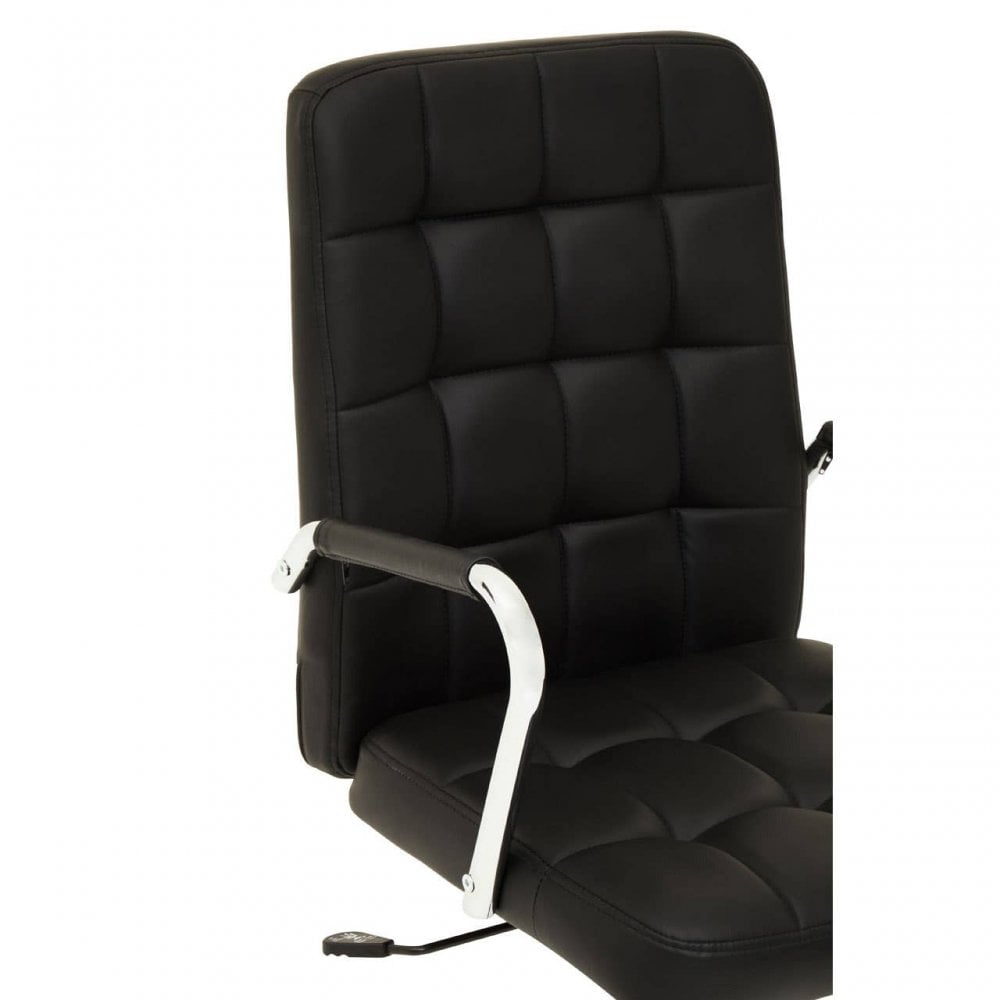 Metro Black Tufted Home Office Chair