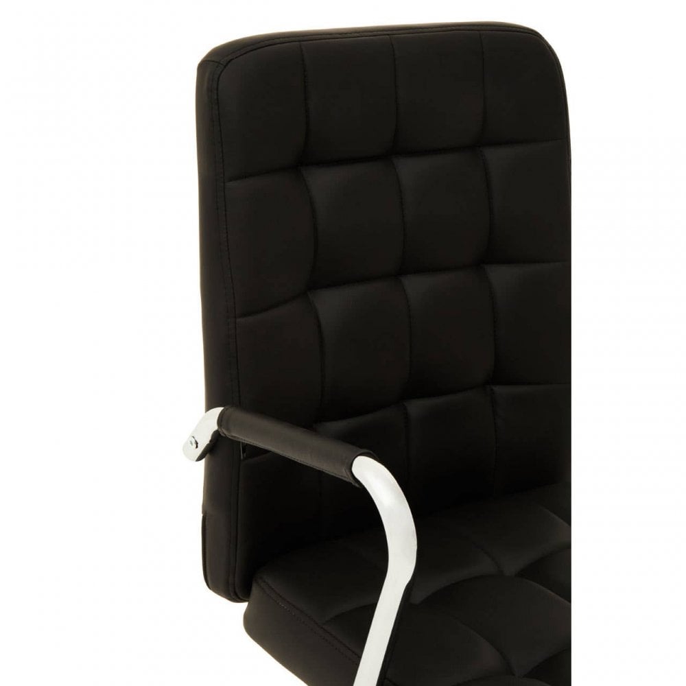 Metro Black Tufted Home Office Chair
