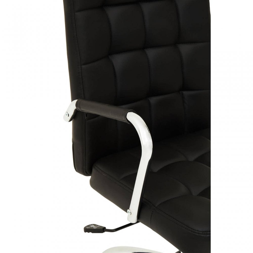 Metro Black Tufted Home Office Chair