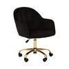 Metro Black Velvet And Gold Base Home Office Chair