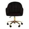 Metro Black Velvet And Gold Base Home Office Chair