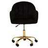 Metro Black Velvet And Gold Base Home Office Chair