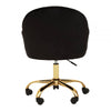 Metro Black Velvet And Gold Base Home Office Chair