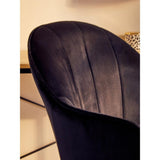 Metro Black Velvet And Gold Base Home Office Chair