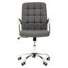 Metro Grey Leather Effect And Chrome Home Office Chair