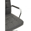 Metro Grey Leather Effect And Chrome Home Office Chair
