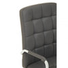 Metro Grey Leather Effect And Chrome Home Office Chair