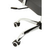Metro Grey Leather Effect And Chrome Home Office Chair