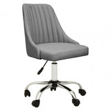 Metro Grey Leather Effect Home Office Chair