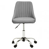 Metro Grey Leather Effect Home Office Chair