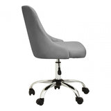 Metro Grey Leather Effect Home Office Chair