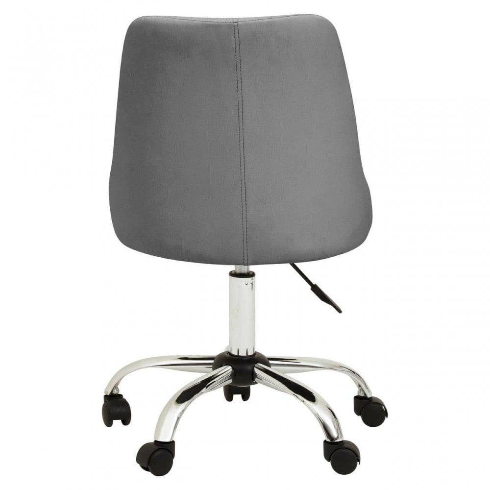 Metro Grey Leather Effect Home Office Chair