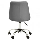 Metro Grey Leather Effect Home Office Chair