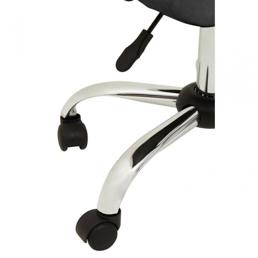 Metro Grey Leather Effect Home Office Chair