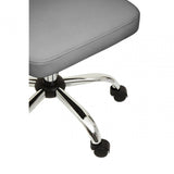 Metro Grey Leather Effect Home Office Chair