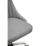 Metro Grey Leather Effect Home Office Chair