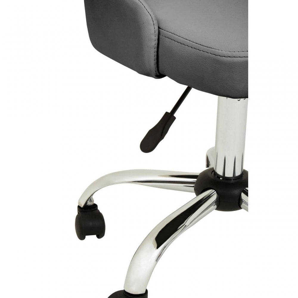 Metro Grey Leather Effect Home Office Chair