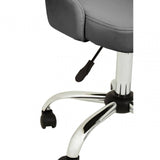 Metro Grey Leather Effect Home Office Chair