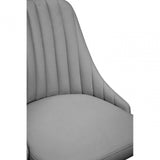 Metro Grey Leather Effect Home Office Chair
