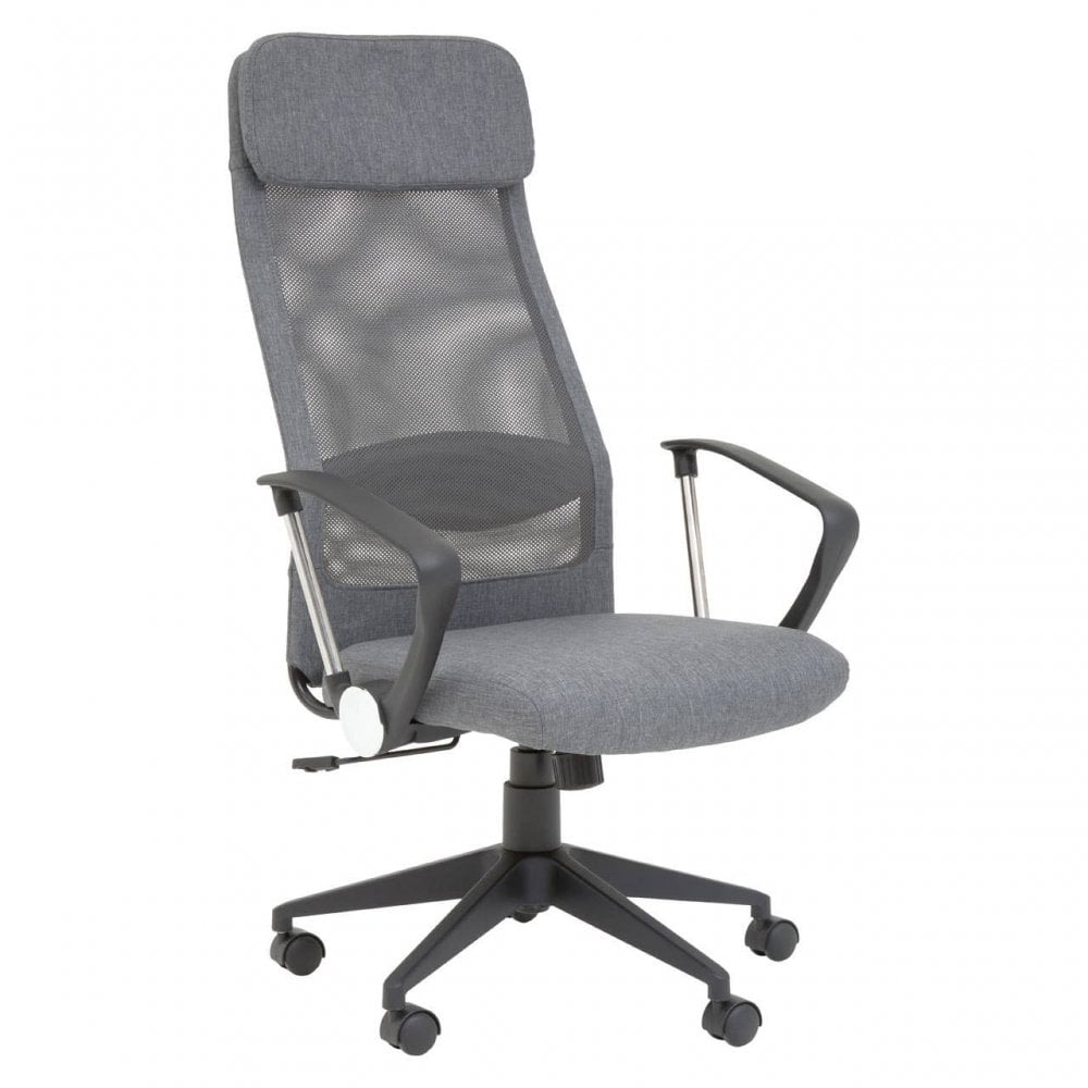 Metro Grey Mesh And Fabric Home Office Chair