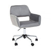 Metro Grey Velvet And Chrome Base Home Office Chair