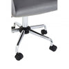 Metro Grey Velvet And Chrome Base Home Office Chair