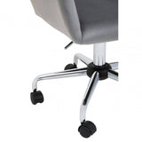Metro Grey Velvet And Chrome Base Home Office Chair