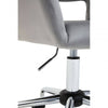 Metro Grey Velvet And Chrome Base Home Office Chair
