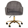 Metro Grey Velvet And Gold Base Home Office Chair
