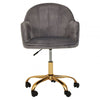 Metro Grey Velvet And Gold Base Home Office Chair