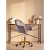 Metro Grey Velvet And Gold Base Home Office Chair