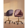 Metro Grey Velvet And Gold Base Home Office Chair