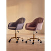 Metro Grey Velvet And Gold Base Home Office Chair