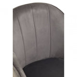 Metro Grey Velvet And Gold Base Home Office Chair