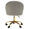 Metro Grey Velvet And Gold Home Office Chair