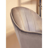 Metro Grey Velvet And Gold Home Office Chair