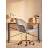 Metro Grey Velvet And Gold Home Office Chair