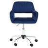 Metro Navy Velvet And Chrome Base Home Office Chair