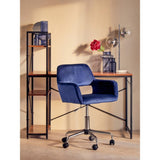 Metro Navy Velvet And Chrome Base Home Office Chair