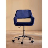 Metro Navy Velvet And Chrome Base Home Office Chair