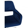 Metro Navy Velvet And Chrome Base Home Office Chair