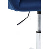 Metro Navy Velvet And Chrome Base Home Office Chair