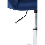 Metro Navy Velvet And Chrome Base Home Office Chair