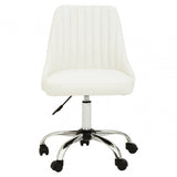 Metro Off White Leather Effect Home Office Chair