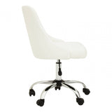 Metro Off White Leather Effect Home Office Chair