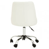 Metro Off White Leather Effect Home Office Chair