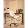 Metro Off White Leather Effect Home Office Chair