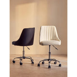 Metro Off White Leather Effect Home Office Chair